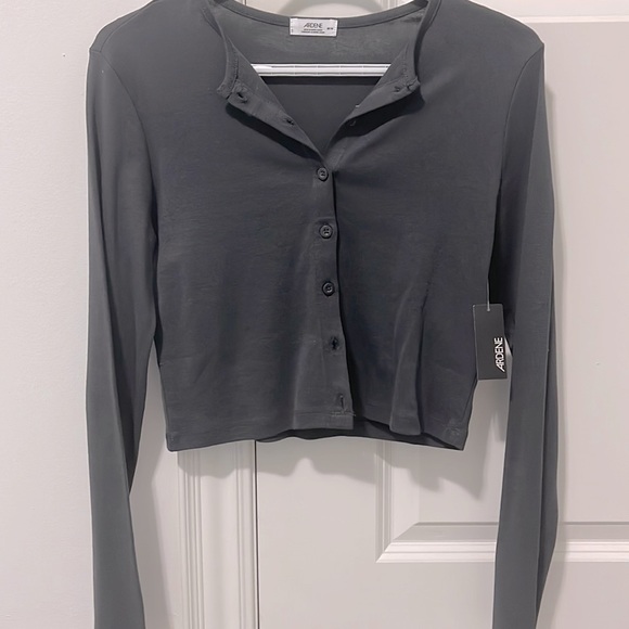 Ardene button up grey long sleeve - Picture 1 of 1